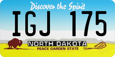 ND license plate IGJ175