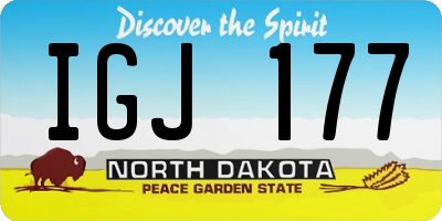 ND license plate IGJ177