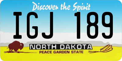 ND license plate IGJ189