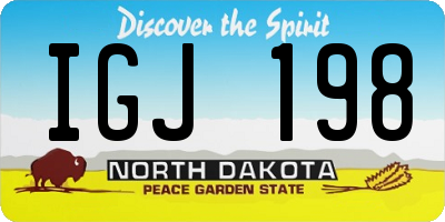 ND license plate IGJ198
