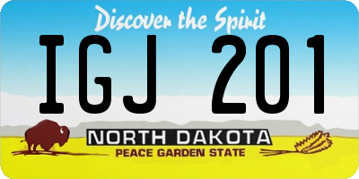 ND license plate IGJ201