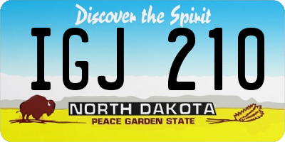 ND license plate IGJ210