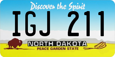 ND license plate IGJ211