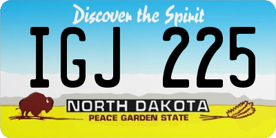ND license plate IGJ225