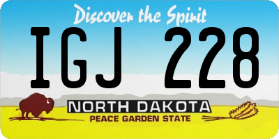ND license plate IGJ228