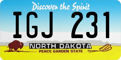 ND license plate IGJ231