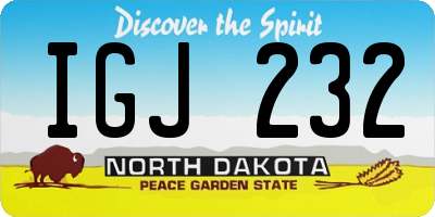 ND license plate IGJ232