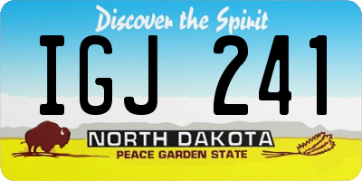 ND license plate IGJ241