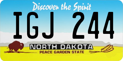 ND license plate IGJ244