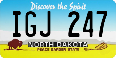 ND license plate IGJ247