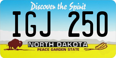 ND license plate IGJ250