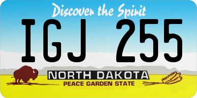 ND license plate IGJ255