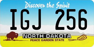 ND license plate IGJ256