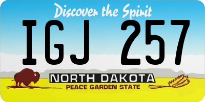 ND license plate IGJ257