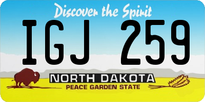 ND license plate IGJ259