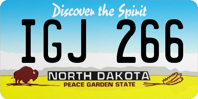 ND license plate IGJ266