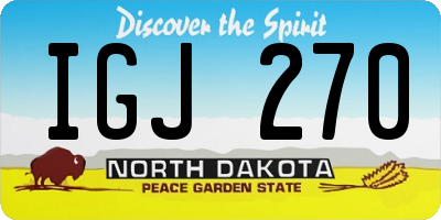 ND license plate IGJ270