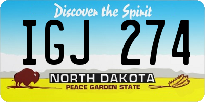 ND license plate IGJ274