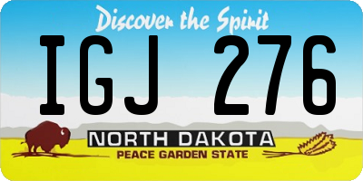 ND license plate IGJ276