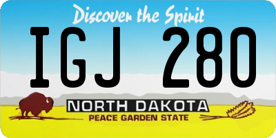 ND license plate IGJ280