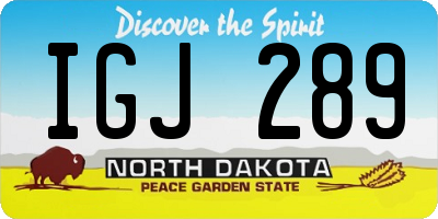 ND license plate IGJ289