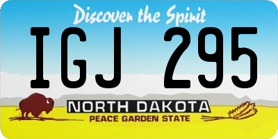 ND license plate IGJ295