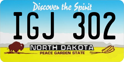 ND license plate IGJ302