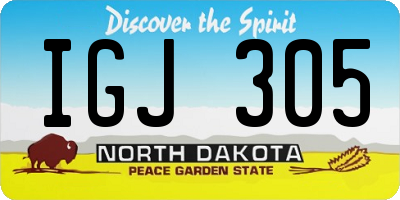 ND license plate IGJ305