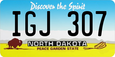 ND license plate IGJ307