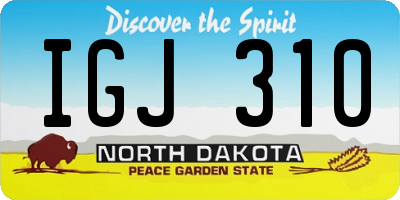 ND license plate IGJ310