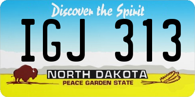ND license plate IGJ313