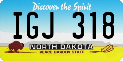 ND license plate IGJ318