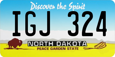 ND license plate IGJ324