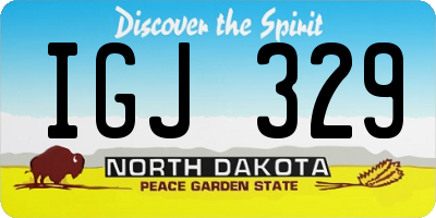 ND license plate IGJ329