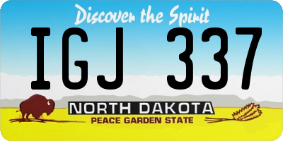 ND license plate IGJ337