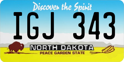 ND license plate IGJ343