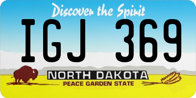 ND license plate IGJ369