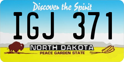 ND license plate IGJ371