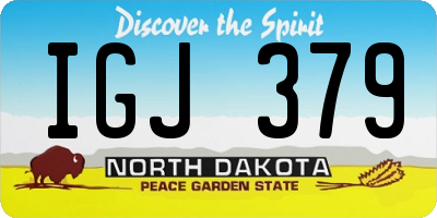 ND license plate IGJ379
