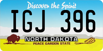 ND license plate IGJ396