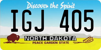 ND license plate IGJ405