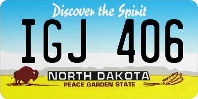 ND license plate IGJ406