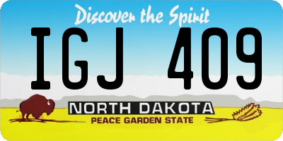 ND license plate IGJ409