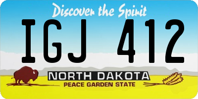 ND license plate IGJ412