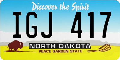ND license plate IGJ417