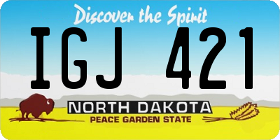ND license plate IGJ421