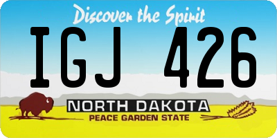 ND license plate IGJ426