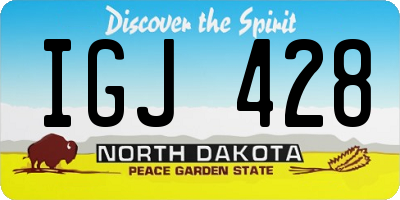 ND license plate IGJ428