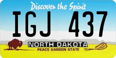ND license plate IGJ437