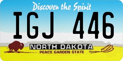 ND license plate IGJ446